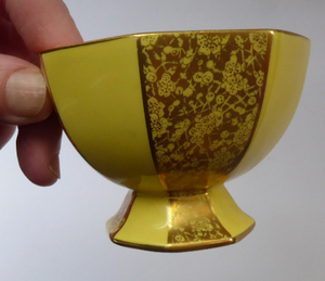 1930s George V Art Deco Full Coffee Set. Yellow and Gold