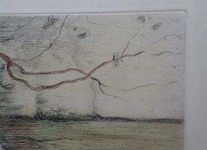 Herbert Thomas Dicksee Etching of West Highland Terrier Westie 1920s