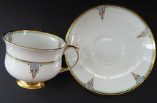 Load image into Gallery viewer, Early PARAGON Bone China ART NOUVEAU Pattern Trio:  Tea Cup &amp; Saucer, plus side plate. Beautiful and Rare
