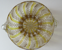 Load image into Gallery viewer,  Salviati Murano Glass Latticino Zanfirico Glass Finger Bowl
