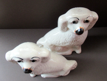 Load image into Gallery viewer, Antique Staffordshire Dogs Chimney Spaniels / Wally Dugs
