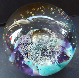 Scottish Caithness Glass Paperweight 1994 Overseer Margaret Thomson