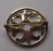 Load image into Gallery viewer, Beautiful Large Vintage 1970s Hallmarked Silver Scottish ORTAK Brooch by Malcolm Gray. In Original Box
