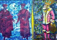 Load image into Gallery viewer, Scottish Art: Collector&#39;s Item ROBIN PHILIPSON Vintage Lithograph Christmas Card, 1994
