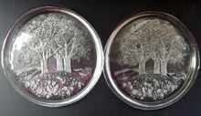 Load image into Gallery viewer, Vintage KOSTA BODA Style Crystal Glass Christmas Plate - with Attractive Trees &amp; Meadows Design
