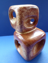 Load image into Gallery viewer, BERTONCELLO 1960s Italian Space Age Sculptural Chimney Vase with Holes. Large Example. Drunken Bricklayer Style
