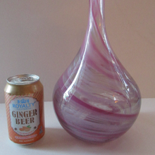 Load image into Gallery viewer, Vintage Mdina Glass ONION Shape Glass Vase Pink Colour 
