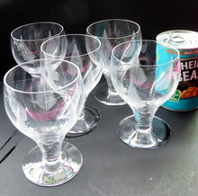 Load image into Gallery viewer, Rarer Set of Five STUART CRYSTAL WOODCHESTER Gin &amp; Tonic Glasses. With Engraved Fern Design. Signed
