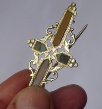 Load image into Gallery viewer, SCOTTISH SILVER: Delicated 1905 Edwardian Adie &amp; Lovekin Ltd Brooch Inset with Agates
