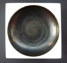 Load image into Gallery viewer, Early TROIKA St Ives Pottery. Minimalist Square Dish with Black Dot Indentation. Honor Curtis 1969-1973 Cornwall England
