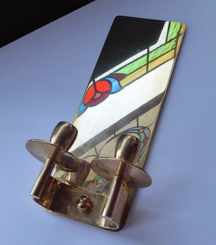 1960s Danish Dantorp Polished Brass Double Candle Wall Sconce