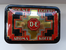 Load image into Gallery viewer, Art Deco Style Douwe Egberts Coffee Tin
