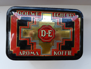 Art Deco Style Douwe Egberts Coffee Tin