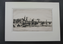 Load image into Gallery viewer, Stanley Anderson Drypoint Etching Avignon from the Rhone 1920s
