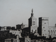 Load image into Gallery viewer, Stanley Anderson Drypoint Etching Avignon from the Rhone 1920s
