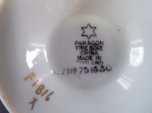 Load image into Gallery viewer, Early PARAGON Bone China ART NOUVEAU Pattern Trio:  Tea Cup &amp; Saucer, plus side plate. Beautiful and Rare
