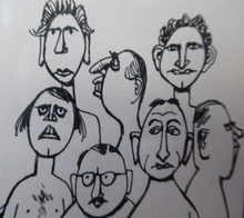Load image into Gallery viewer, Cartoon Caricature Drawing by Willie Rushton. Fay Weldon Subject 
