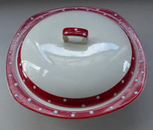 Load image into Gallery viewer, 1950s RED DOMINO Midwinter Lidded Serving Dish or Tureen. Designed by Jessie Tait
