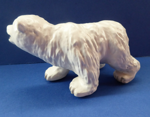 American ART POTTERY Polar Bear by C. Alan Johnson. ALASKAN Figurines. 1980s issue