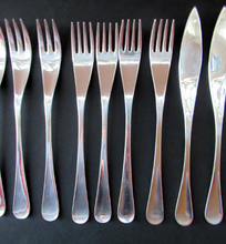 Load image into Gallery viewer, 1960s Robert Welch Alveston Silver Plate Forks
