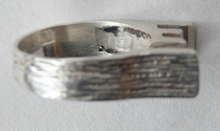 Load image into Gallery viewer, 1970s Abstract Silver Ring Signed CD

