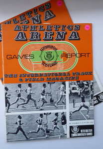 ATHLETICS Arena. Two Official Report of the Commonwealth Games. EDINBURGH 1970. VERY Rare Publications. Soft Cover