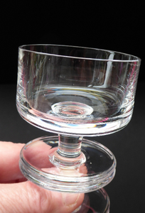 Stylish 1970s SHERINGHAM WEDGWOOD GLASS Clear Candlestick by Stennett-Wilson. 5 inches High