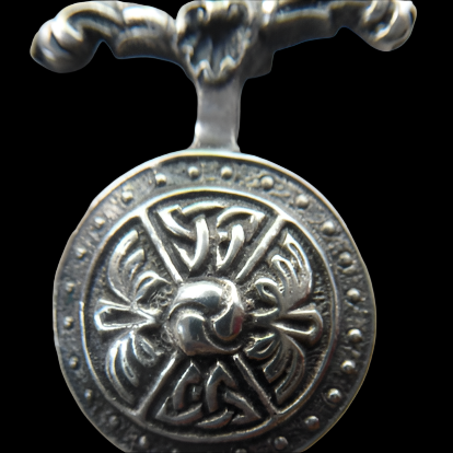 Vintage 1936 Edinburgh Hallmarked Celtic Brooch with Viking Ship. James Ness & Son