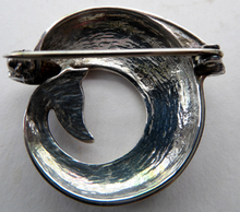 Load image into Gallery viewer, Lovely Vintage SCOTTISH Sheila Fleet Hallmarked Silver and Blue Enamel Dolphin Brooch
