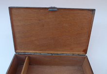 Load image into Gallery viewer, ANTIQUE Edwardian Silver Plate Cigar or Cigarette Box - with hand embellised print by GEORGE WRIGHT. Carriage Image
