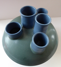 Load image into Gallery viewer, Brutalist Art Pottery Sculptural Flying Saucer Vase
