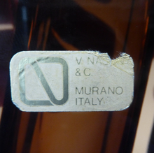 Load image into Gallery viewer, Vintage MURANO Mandruzzato Sommerso Facet Cut Cinnamon Vase. With Original NASON Label
