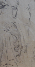 Load image into Gallery viewer, Victorian Pencil Life Study Drapery Study by Sir Bernard Partridge
