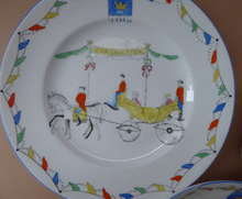 Load image into Gallery viewer, ROYAL COMMEMORATIVE 1937. Rare &amp; Unusual Foley Bone China Trio to Celebrate the Coronation of George VI
