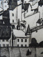 Load image into Gallery viewer, William Wilson Etching. Rothenburg ob der Tauber 1929
