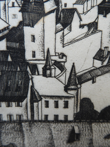 William Wilson Etching. Rothenburg ob der Tauber 1929