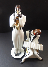 Load image into Gallery viewer, Very Rare ROBJ Collection ART DECO French Jazz Band Accordionist Figurine; c 1928
