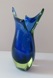 Vintage Murano Sommerso Glass Vase