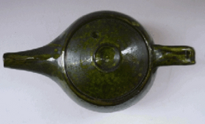 Vintage STUDIO POTTERY Stoneware Teapot. Attractive and Sturdy Pot with Japanese Inspired Decorations