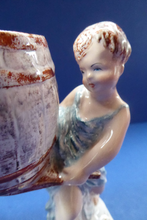Load image into Gallery viewer, Antique WEDGWOOD &amp; Co., LTD Figurine. Two Children Carrying a Barrel. Unicorn Mark
