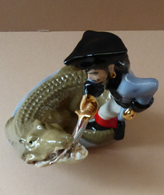 Load image into Gallery viewer, Vintage WADE Figurine of Captain Hook Fighting the Crocodile. BOXED
