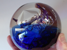 Load image into Gallery viewer, LIMITED EDITION Scottish Caithness Glass Paperweight: MILLENNIUM Voyager by Colin Terris; 2000
