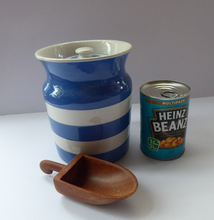 Load image into Gallery viewer, Vintage Cornishware TG Green Storage Jar: Mid Century. Larger Size. 6 3/4 inches height
