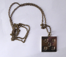 Load image into Gallery viewer, 1970s Vintage Jack Spencer Sterling Silver Ingot Pendant &amp; Chain. Edinburgh Hallmark for the Silver Jubilee

