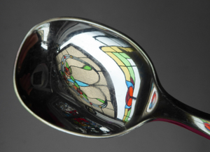 Vintage NORWEGIAN SILVER 830s Brodrene Lohne ELVESTER Small Serving Spoon; c 1900s Rare Scandinavian Silverware