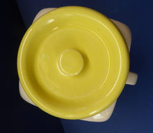 Load image into Gallery viewer, 1950s BRISTOL POTTERY Kitchen Canister or Storage Jar. Vintage Old Delft Tulip Design with Carrying Handle. SALT
