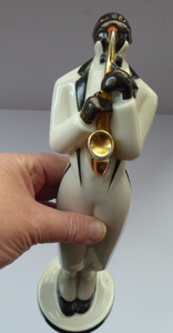 Very Rare ROBJ Collection ART DECO French Jazz Band Saxophone Player Figurine; c 1928