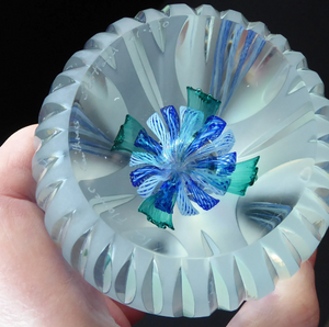 SCOTTISH Limited Edition of Only 250. Caithness Glass Paperweight:  ICE FLOWER by Allan Scott