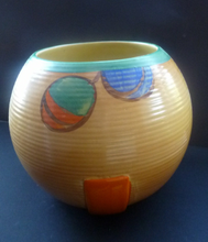 Load image into Gallery viewer, MYOTT POTTERY Ball Vase. Stunning &amp; Exceptionally Large 1930s Art Deco Art Pottery. Hand Painted
