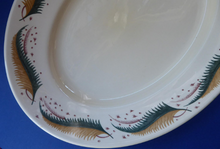 Load image into Gallery viewer, 1950s Vintage Susie Cooper Pottery BRACKEN PATTERN Oval Ashet / Serving Plate. KESTREL shape. 14 inches
